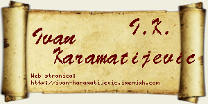 Ivan Karamatijević vizit kartica